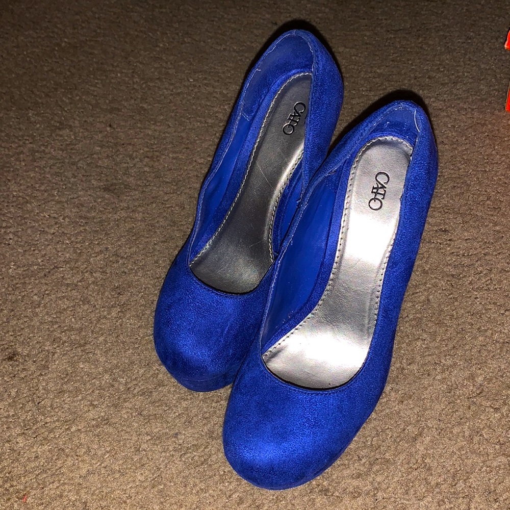 Royal Blue Wedge Heels